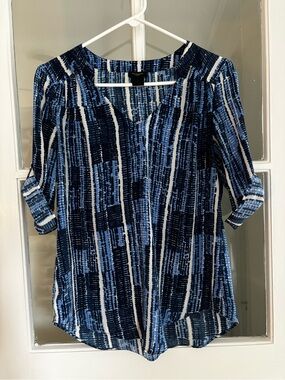 Ann Taylor 3/4 Sleeve Blue Blouse, Size S